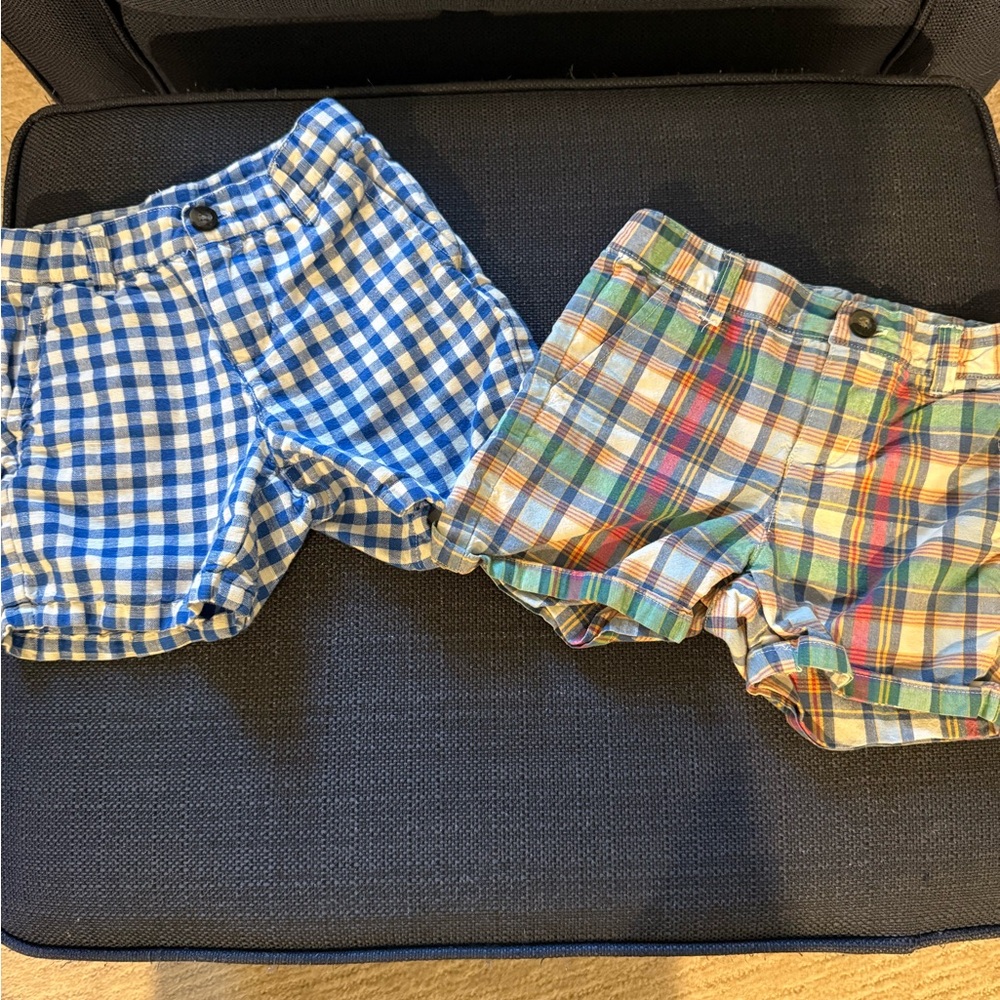Janie and Jack Multicolor Plaid Shorts